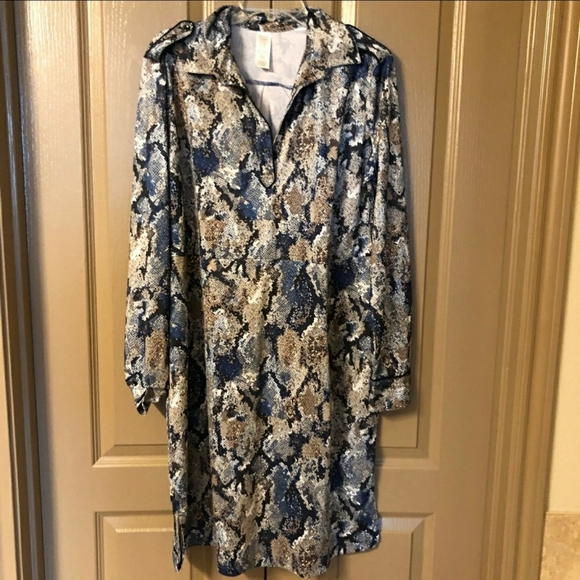 🖤🤎 Belted Snakeskin Dress Black/Grey/Tan - Picture 3 of 5